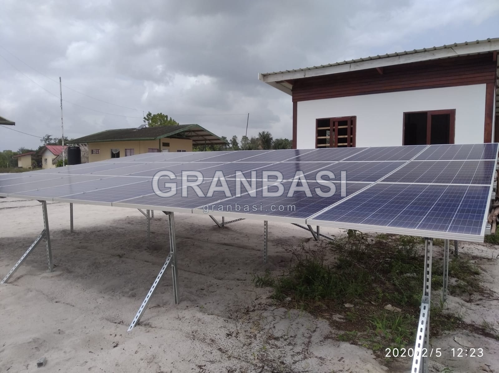 Ground-mounted array at a clinic