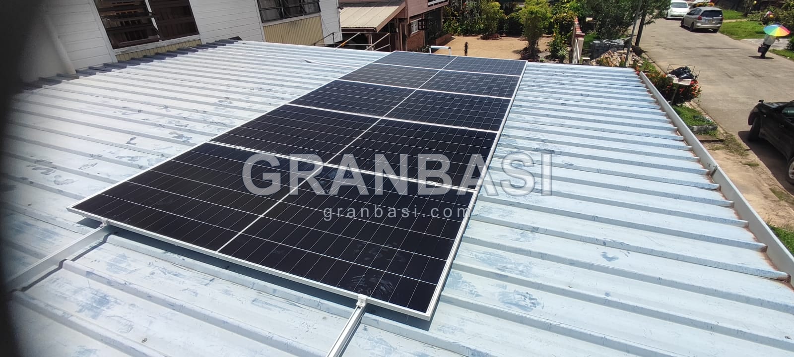Grid-tied roof in town
